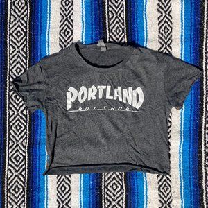 Portland Pot Shop Crop Top Cannabis Swag T-shirt Women's M